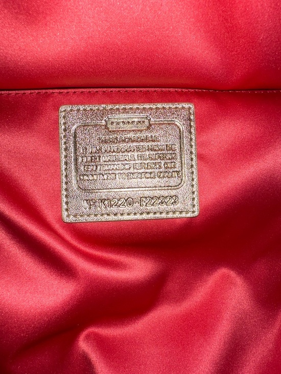 Coach Poppy 2012 Beige Signature Floral Satchel with Metallic Gold Accents - Picture 8 of 9